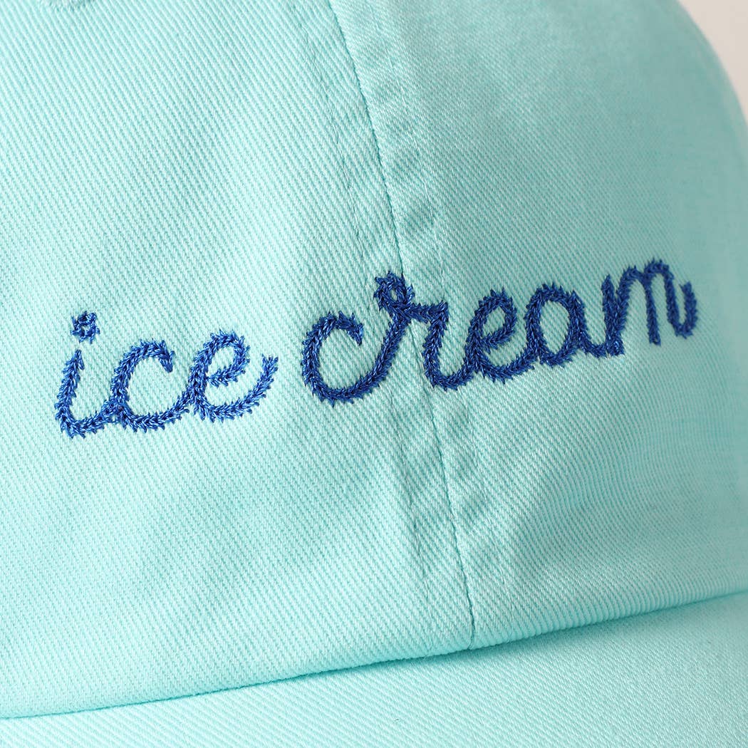 Ice Cream Letter Embroidered Baseball Cap