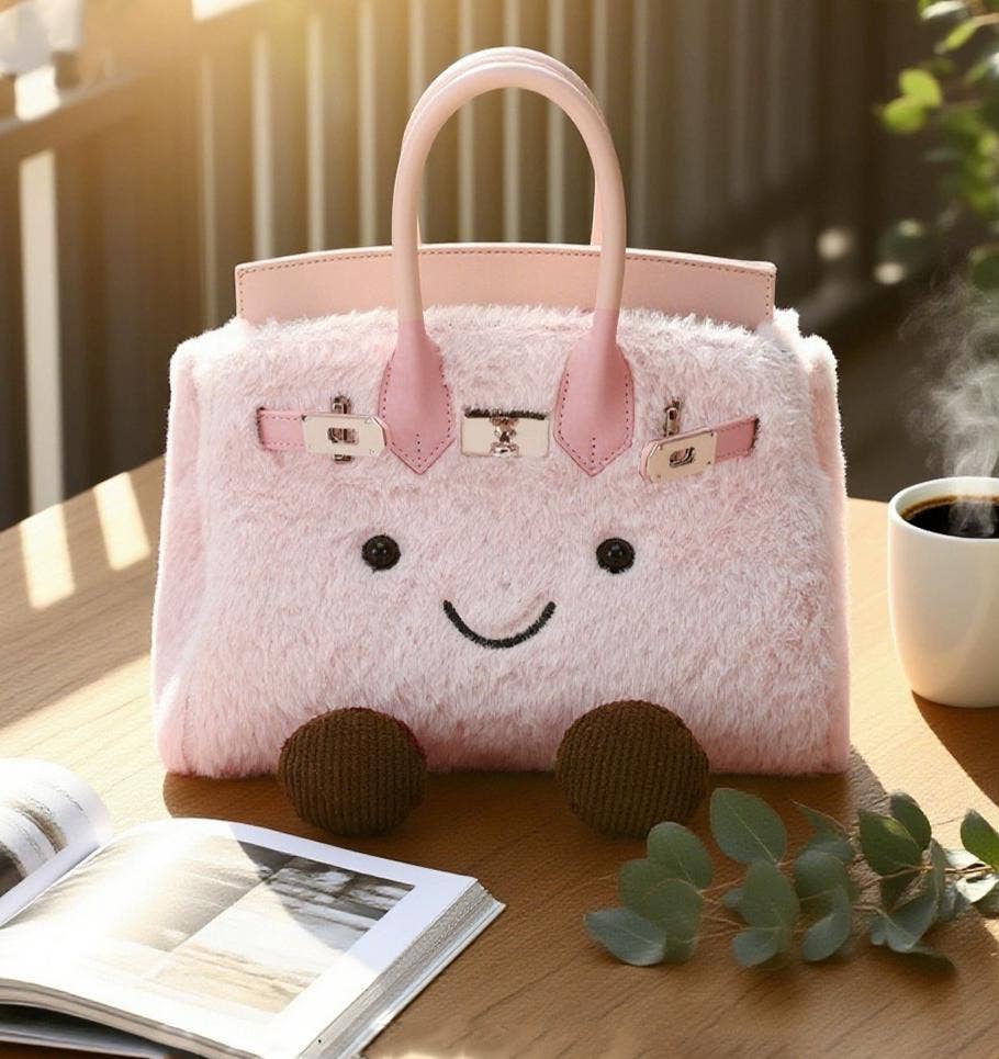 Funny Cute Kelly Handbag Faux Fur Crossbody