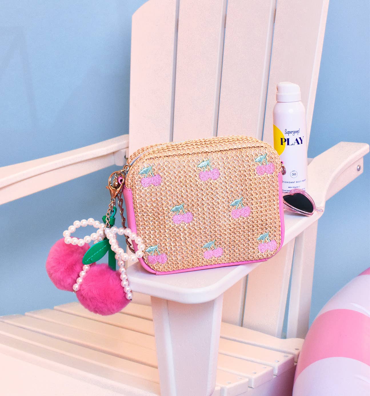 Cherry Cute Girls Woven Bag