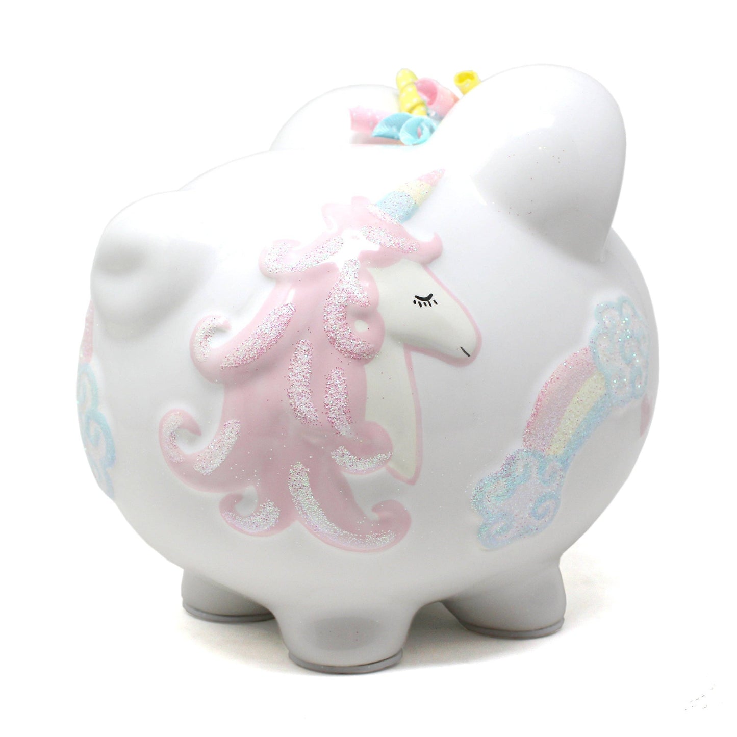 Unicorn and Rainbows Large Piggy Bank