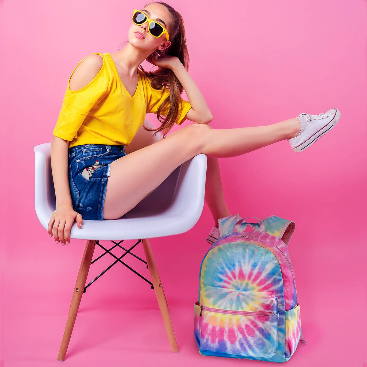 Pastel Tie-Dye Backpack, view 2