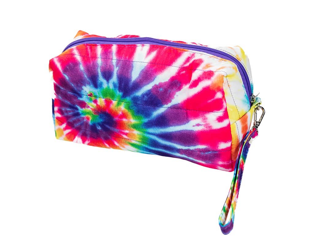 Primary Tie Dye Puffer Cosmetic Bag, view 3