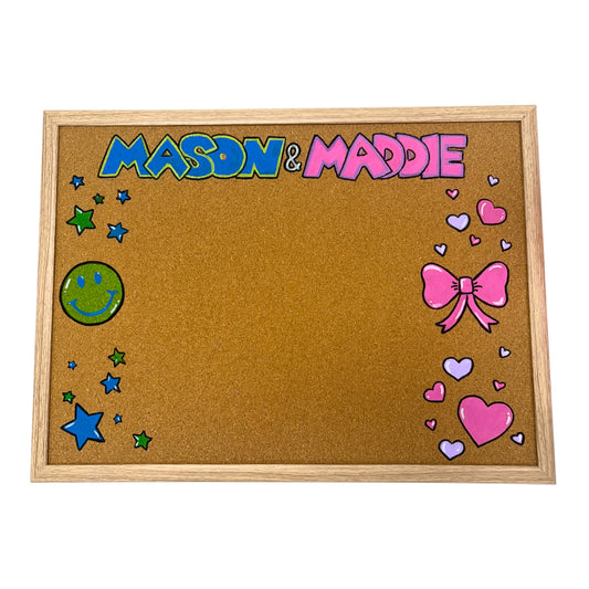 Personalized Painted Corkboard