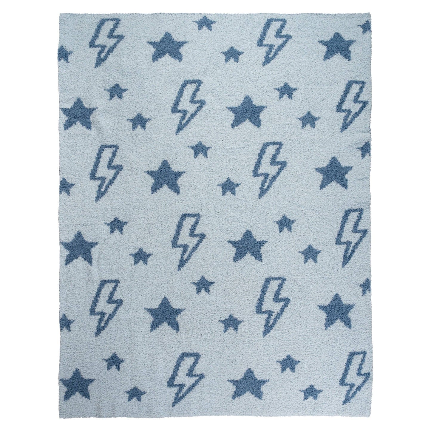 Blue Bolt Chenille Blanket