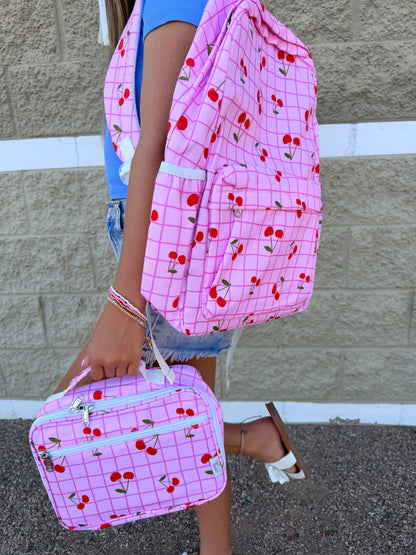 Pink Cherries Personalized Backpack