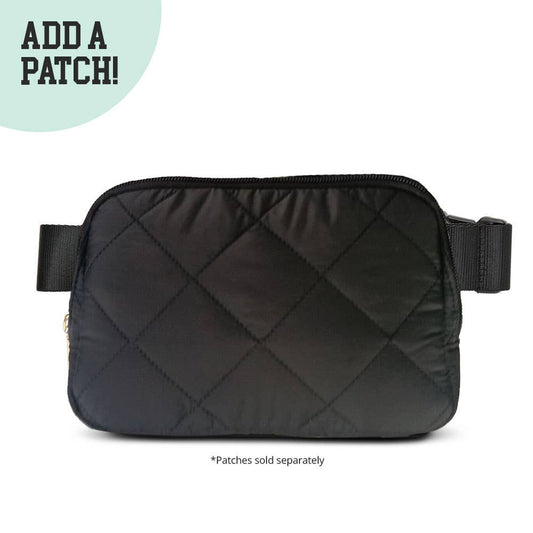 Puffer Diamond Black Belt Bag