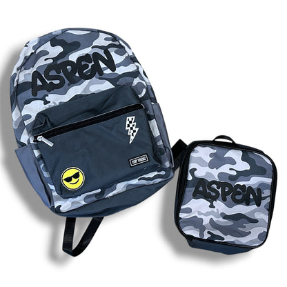 Grey Camo Insulated Lunch Box