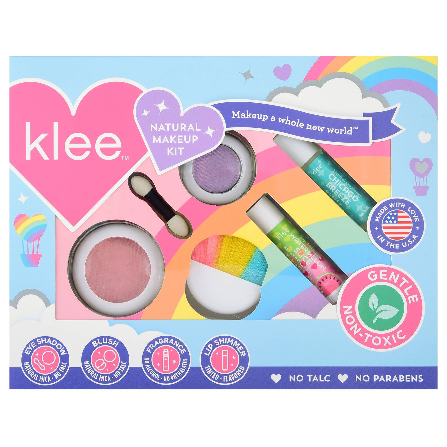 Klee Kids Starter Mineral Makeup Kit with Roll-On Fragrance