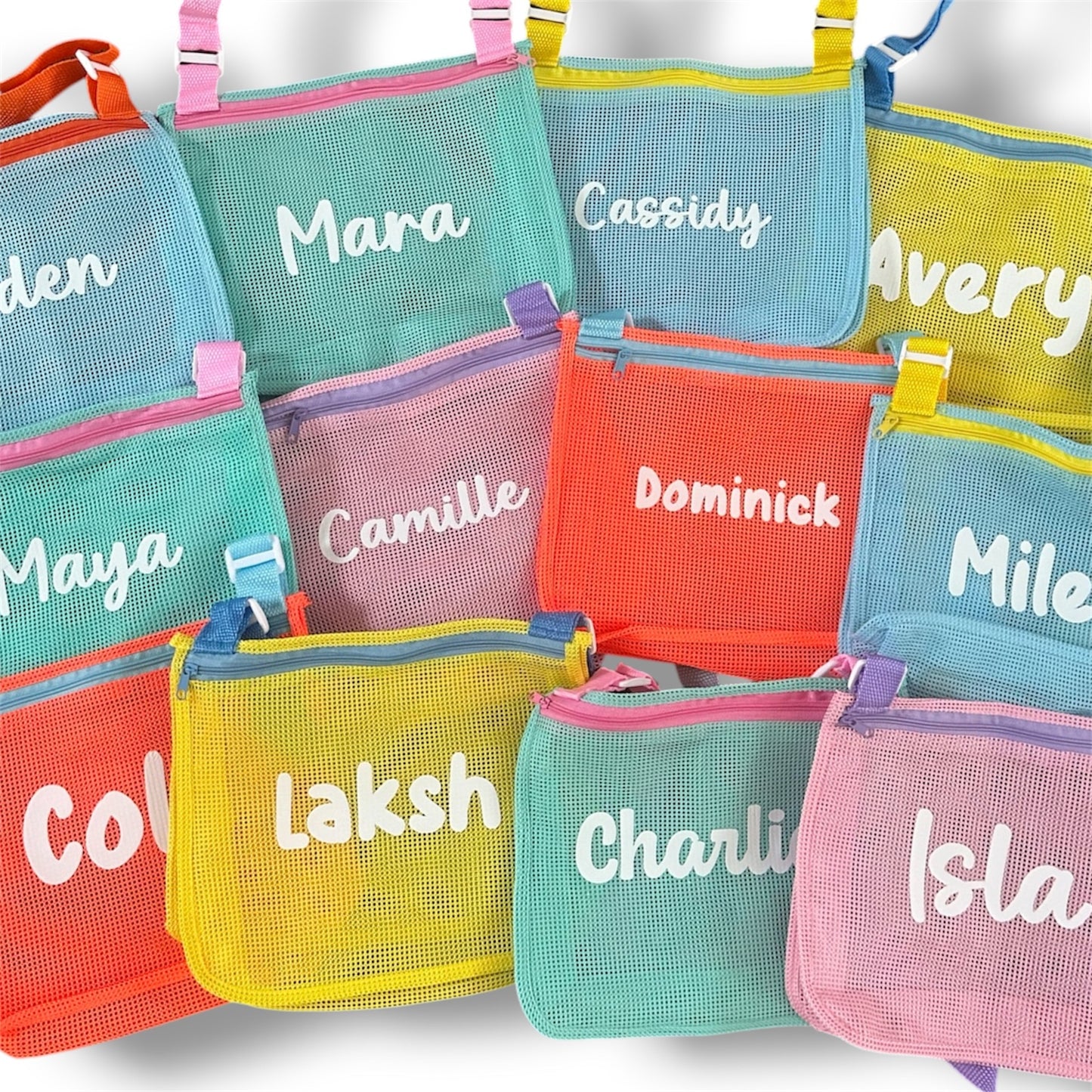 Personalized Seashell Mesh Tote Favor