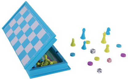 3-in-1 Chess, Checkers & Backgammon Magnetic Game Set