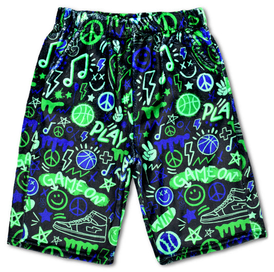 COREY PAIGE GRAFFITI GAMER PLUSH BOARD SHORTS