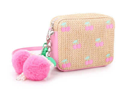 Cherry Cute Girls Woven Bag