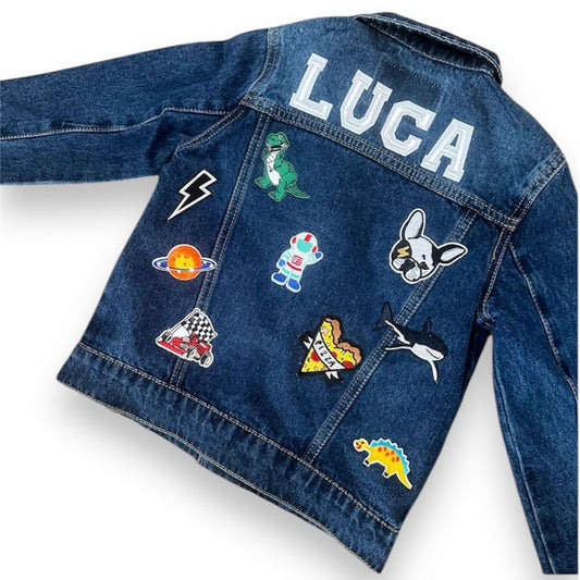 Patched Denim Jacket