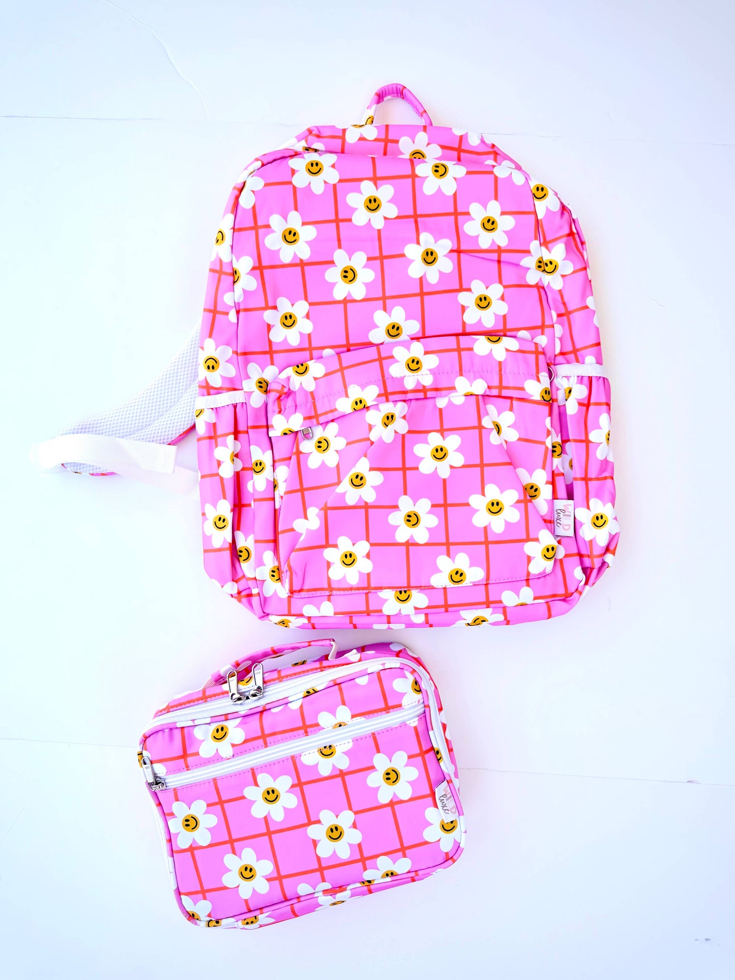 Pink Happy Daisy Personalized Backpack