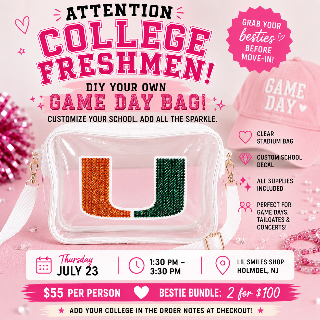 College Game Day Bag Workshop