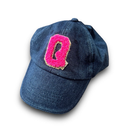 Patched Denim Baseball Cap
