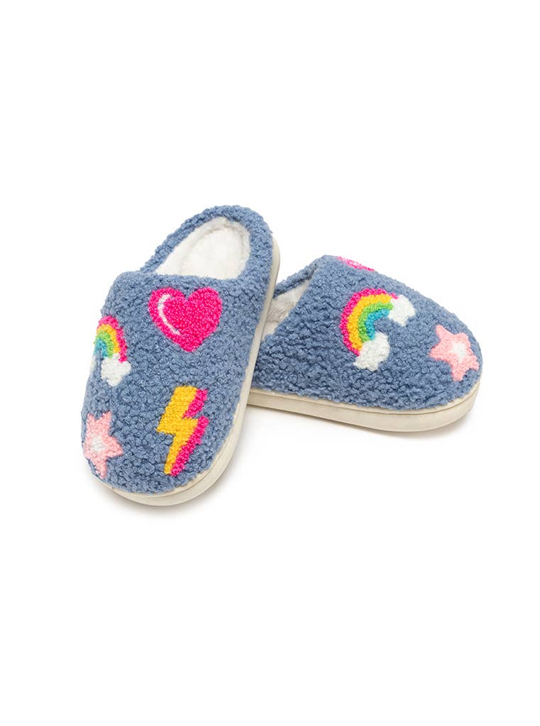 Girls Indoor Outdoor Slippers- Iconic Symbols