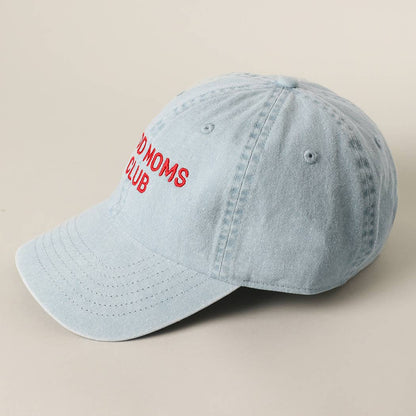 GOOD MOMS CLUB Embroidered Cotton Baseball Cap