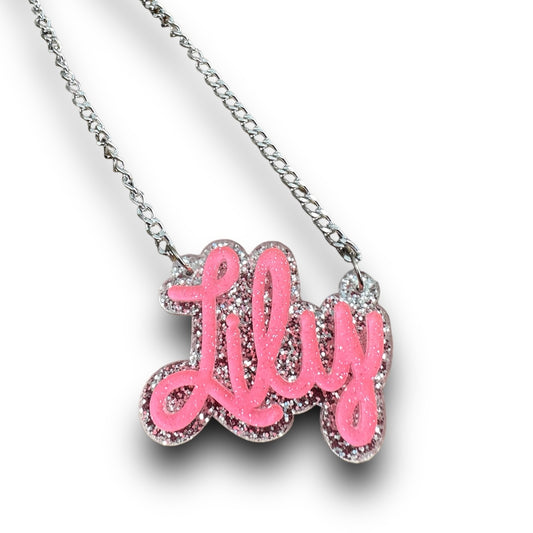 Acrylic Nameplate Necklace