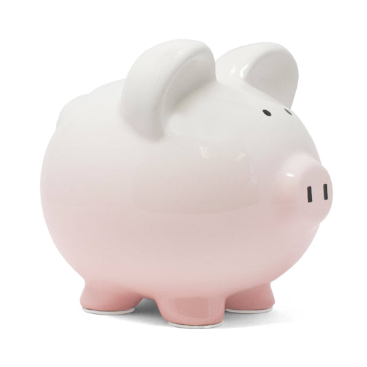Personalized Pink Ombre Piggy Bank