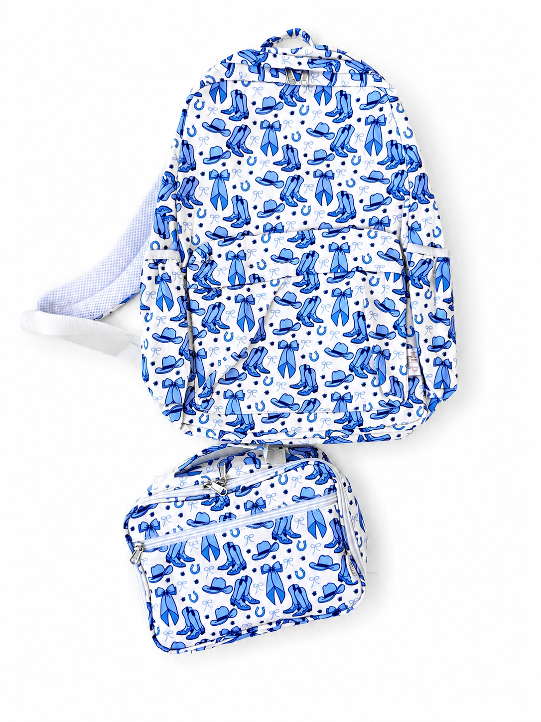 Blue Coquette Cowgirl Personalized Backpack