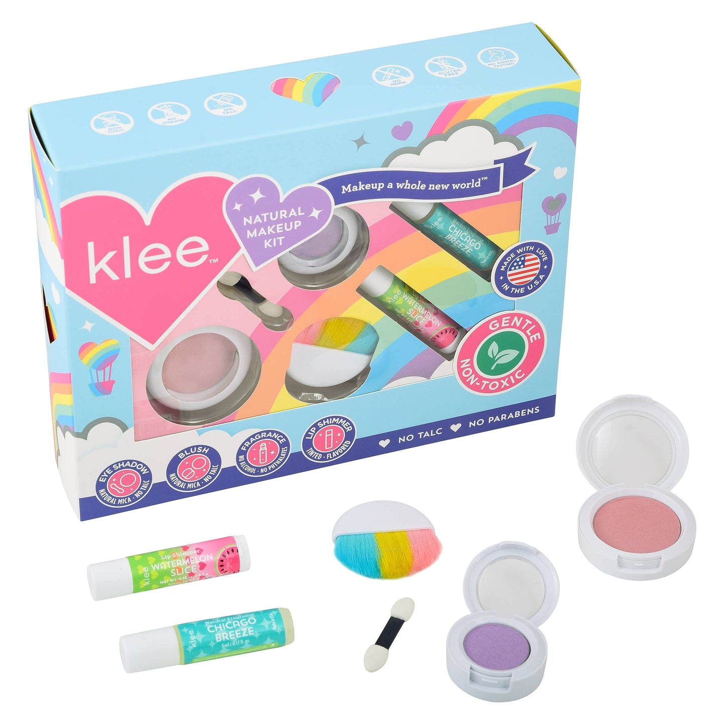 Klee Kids Starter Mineral Makeup Kit with Roll-On Fragrance