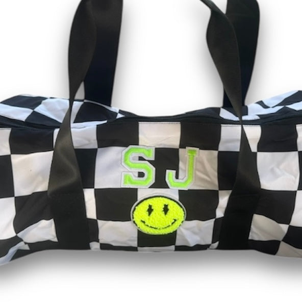 Personalized Checker Gym Bag