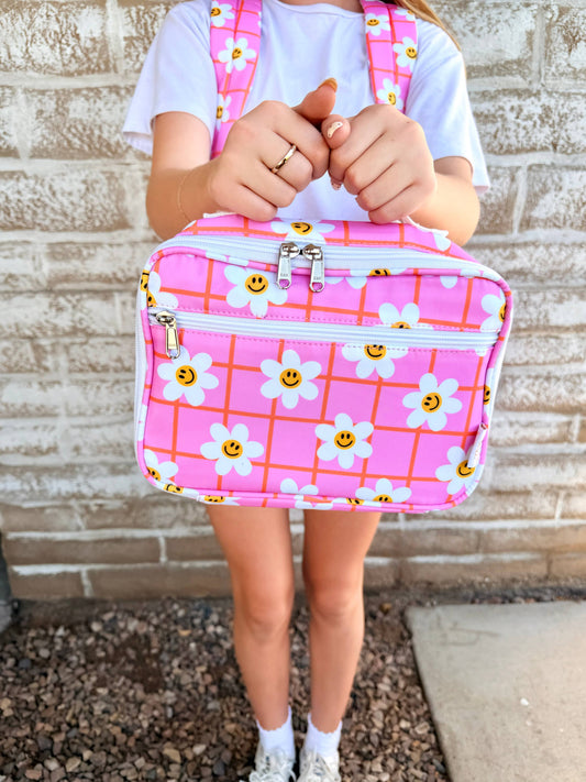 Pink Happy Daisy Personalized Lunchbox