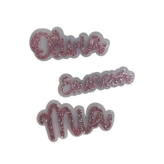 Personalized Acrylic Hair Clips