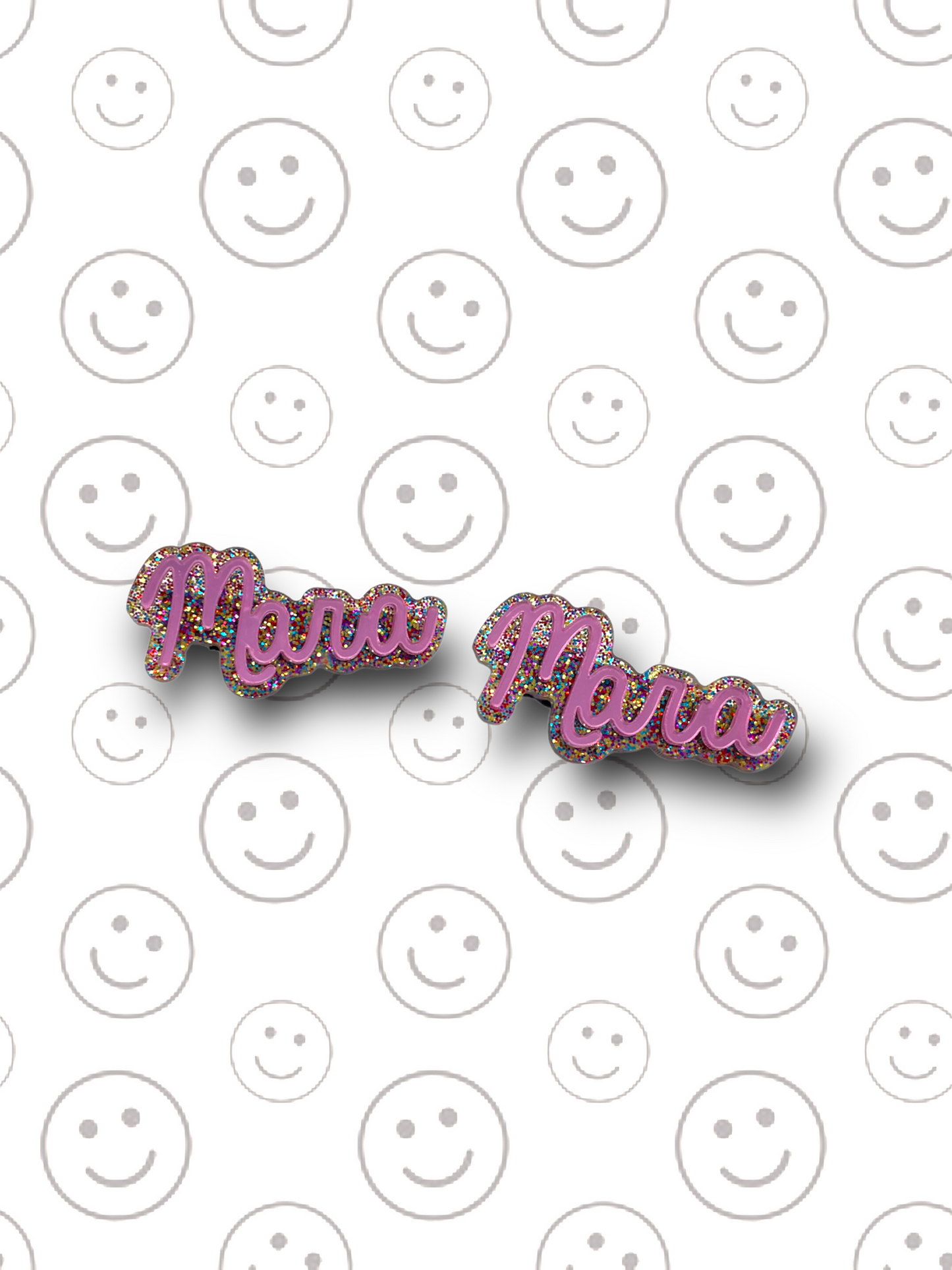 Personalized Acrylic Hair Clips