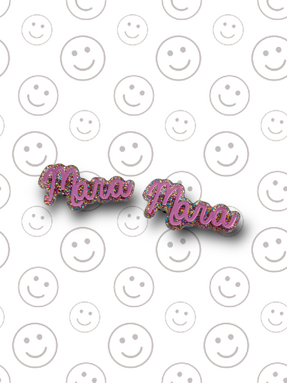 Personalized Acrylic Hair Clips