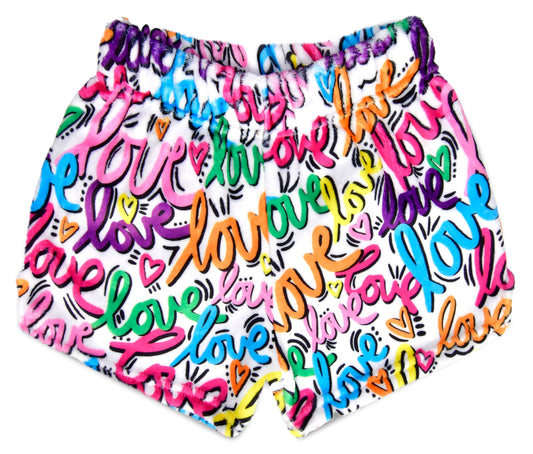 COREY PAIGE LOVE LETTERS PLUSH SHORTS (SMALL - 6-8)
