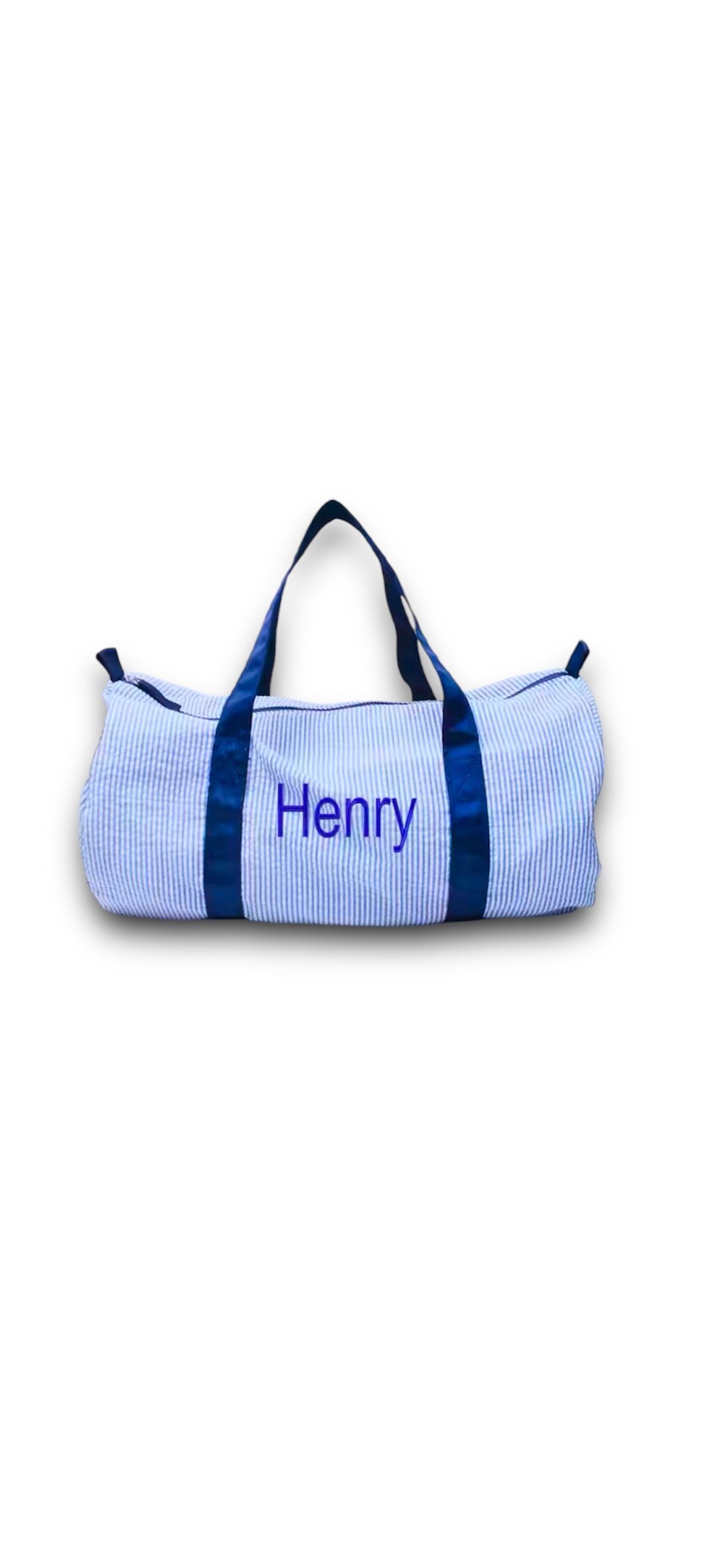 Personalized Seersucker Duffle