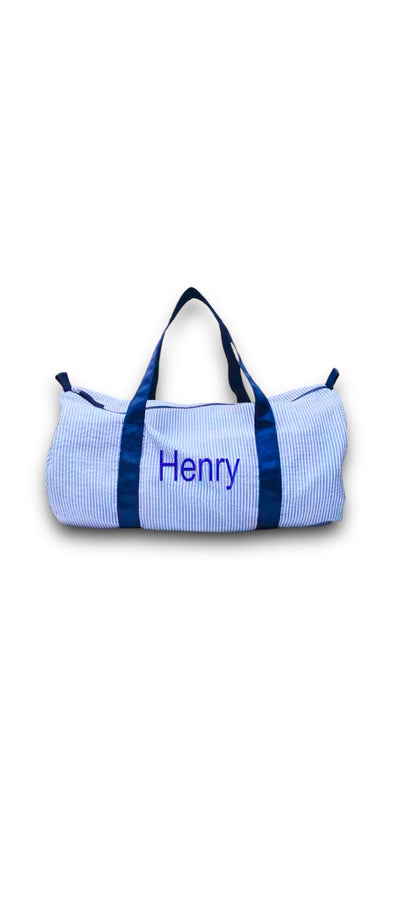 Personalized Seersucker Duffle