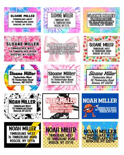 Custom Camp Address Labels