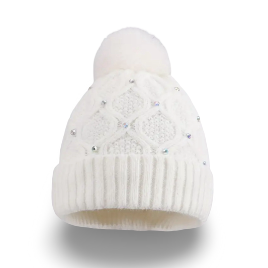 Bedazzled Pom Beanie