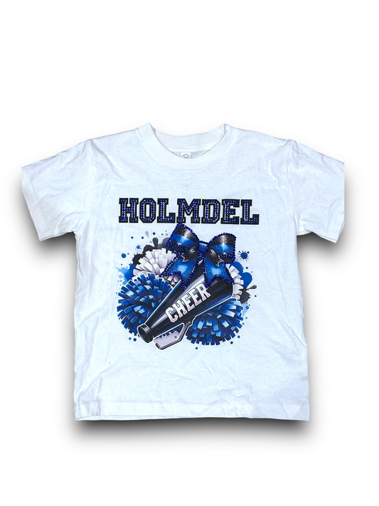 Bedazzled Bow Custom Cheer Shirt