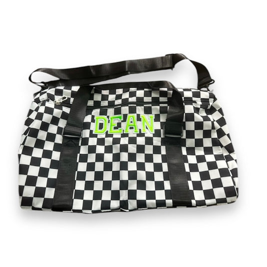Personalized Checker Gym Bag