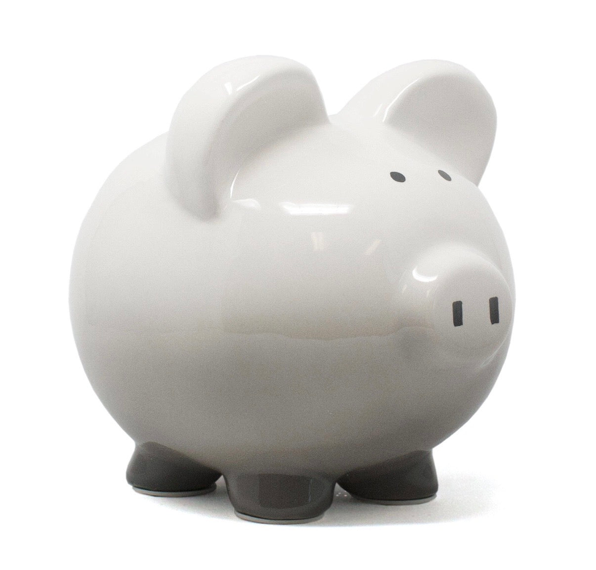 Personalized Gray Ombre Piggy Bank
