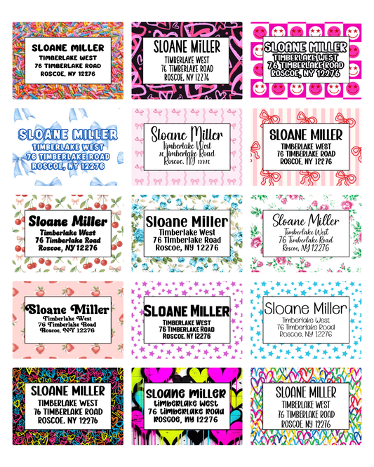 Custom Camp Address Labels