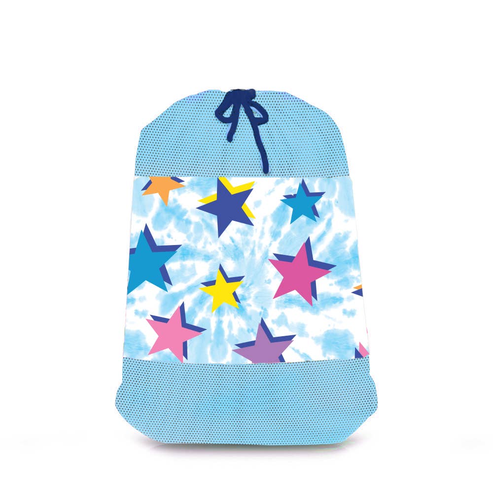 Personalized Blue Stars Mesh Laundry Bag