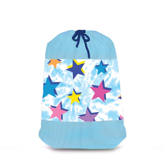 Personalized Blue Stars Mesh Laundry Bag