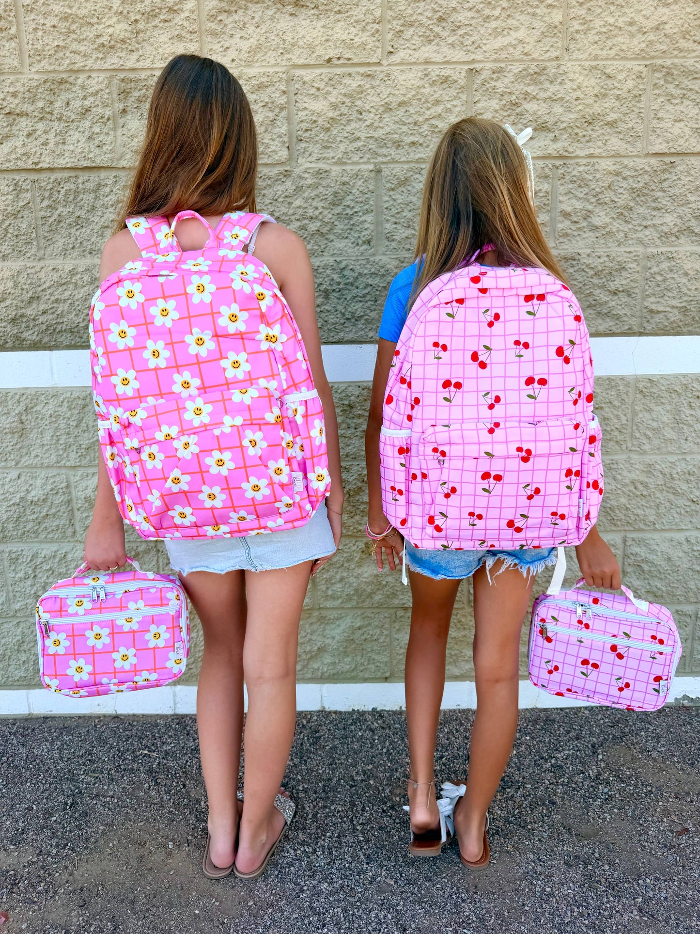 Pink Happy Daisy Personalized Backpack