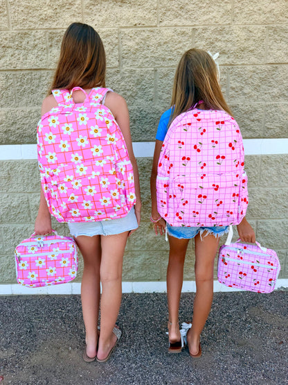 Pink Happy Daisy Personalized Backpack