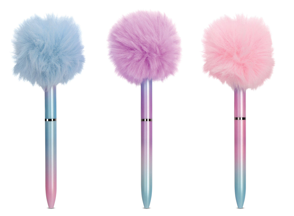 OMBRE POM POM PENS PDQ - 12 PIECES
