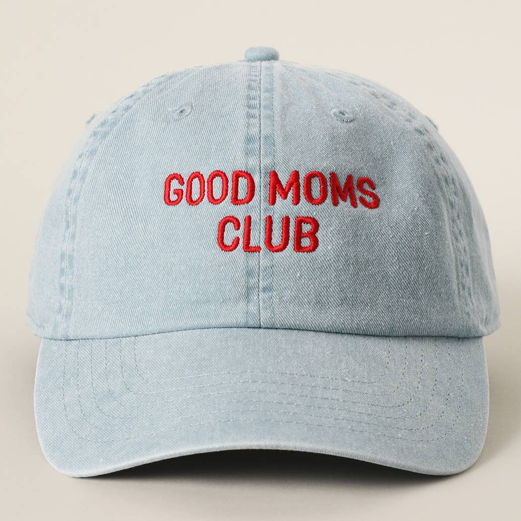 GOOD MOMS CLUB Embroidered Cotton Baseball Cap