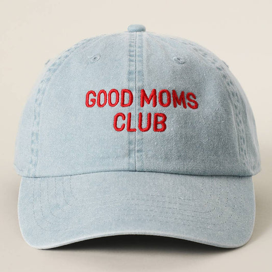 GOOD MOMS CLUB Embroidered Cotton Baseball Cap