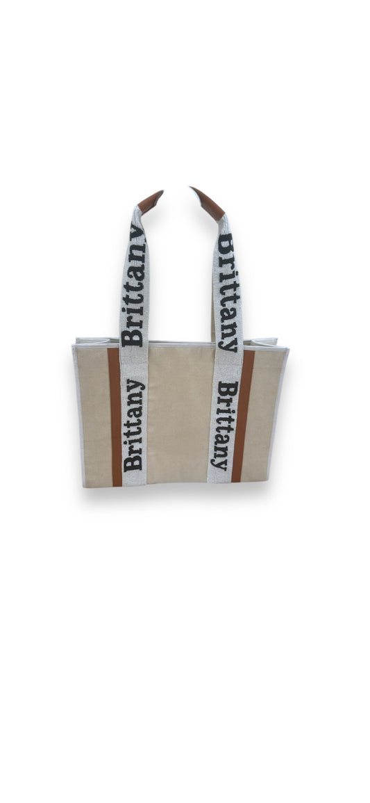 Beaded Strapped Inspired Tote
