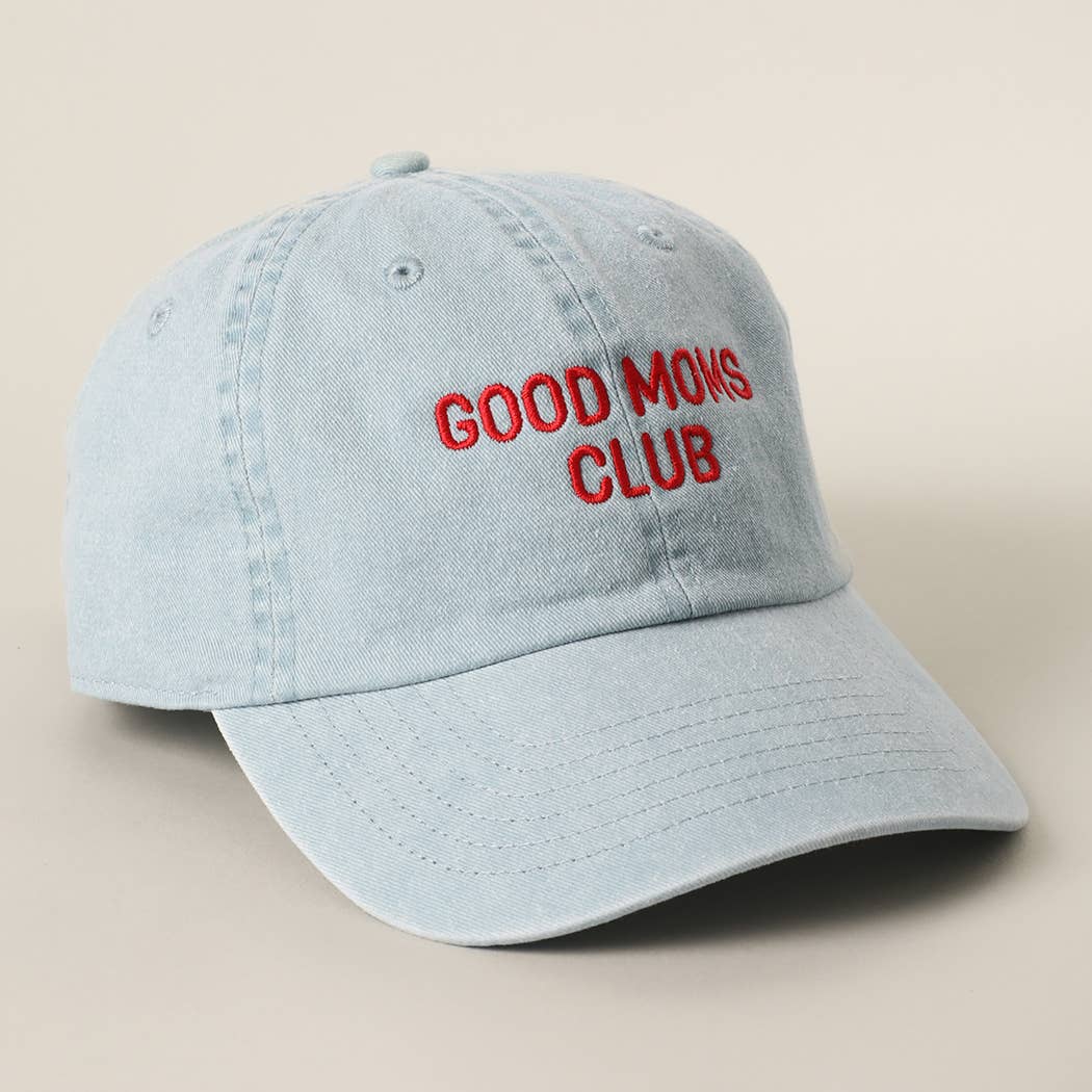 GOOD MOMS CLUB Embroidered Cotton Baseball Cap