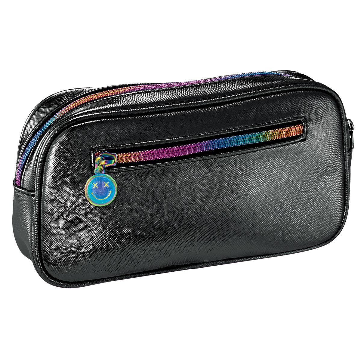 Black Metallic Small Cosmetic Bag